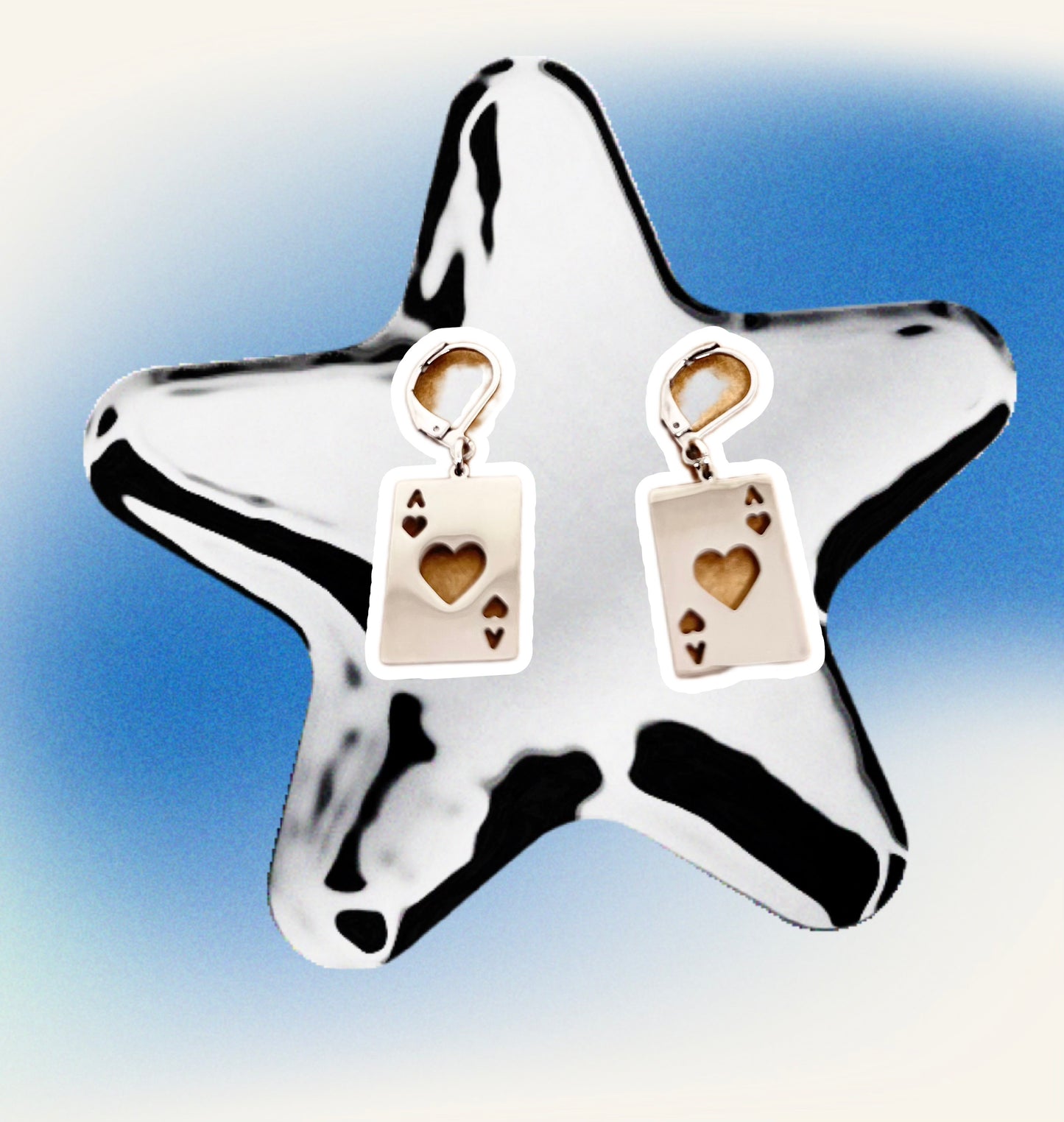 STAINLESS STEEL ACE EARRINGS