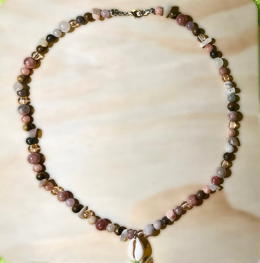 PINK SUN STONE NECKLACE