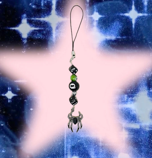 BLACK WIDOW PHONE CHARM